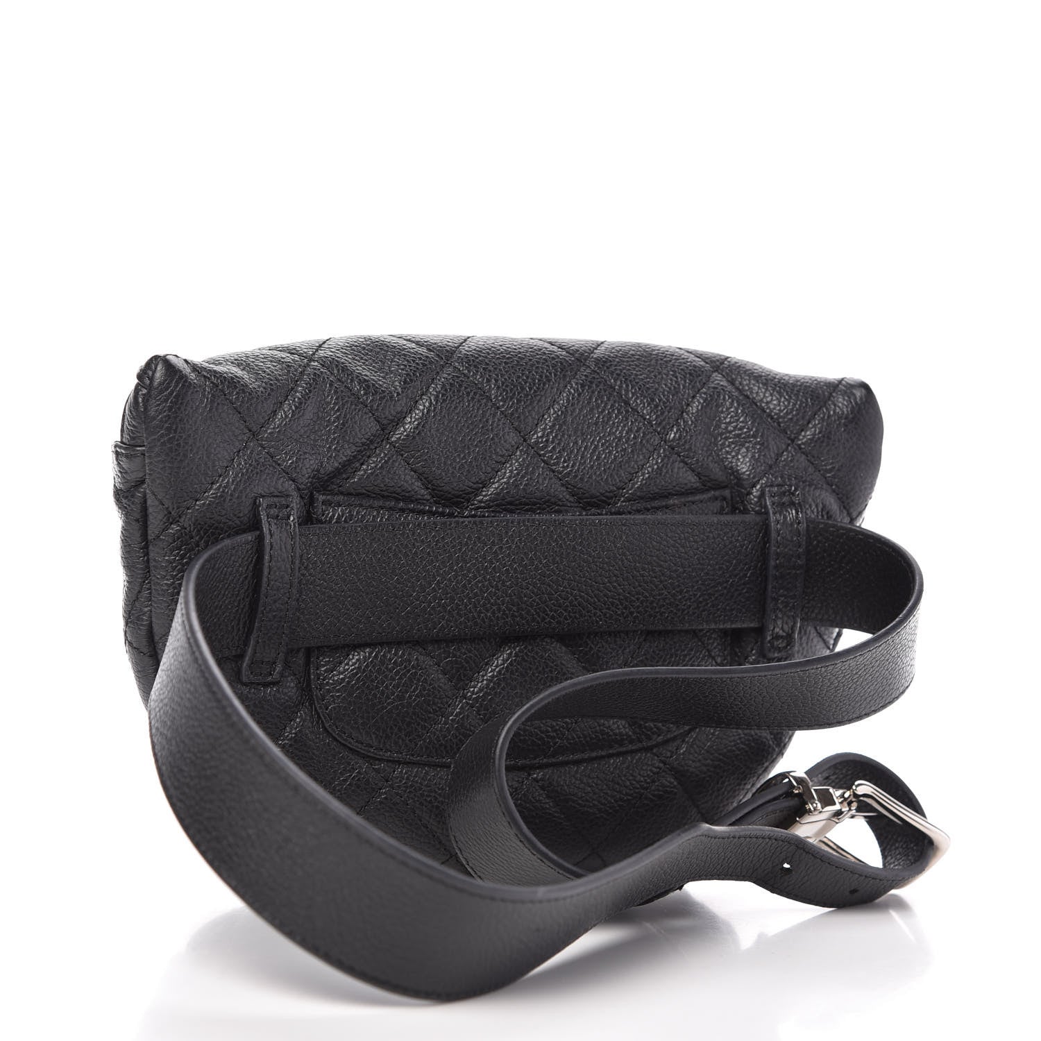 Chanel Grained Calfskin Quilted Waist Belt Bag Black 3 of 11