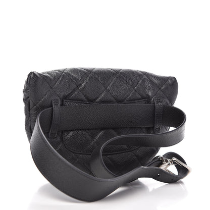 Chanel Grained Calfskin Quilted Waist Belt Bag Black 3 of 11