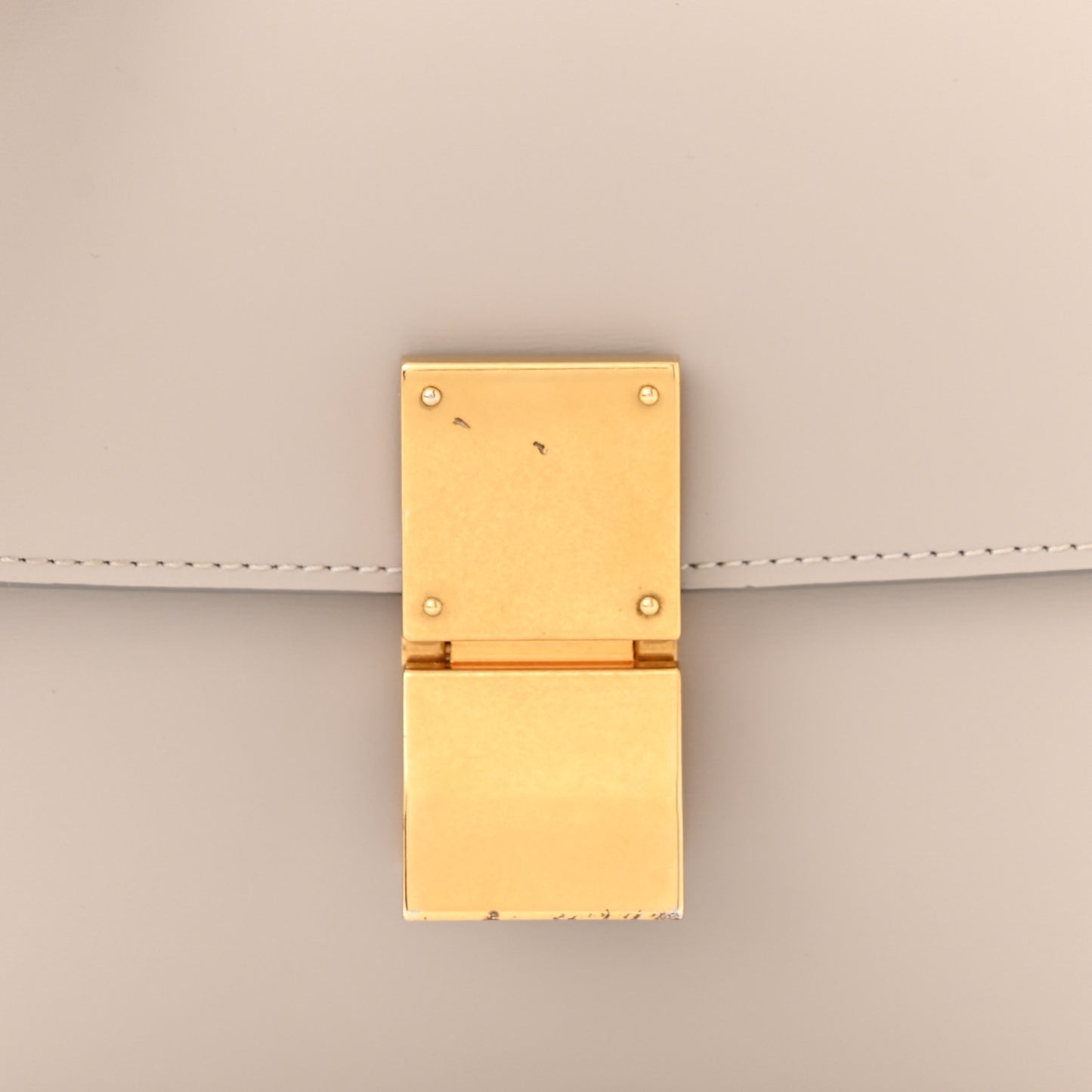 Box Calfskin Medium Classic Box Flap Bag Clay