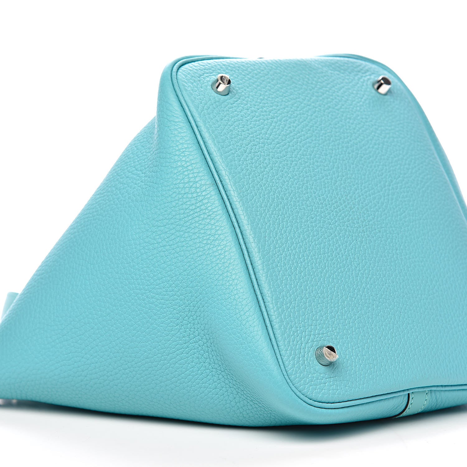 Hermes Taurillon Clemence Swift Picotin Lock 22 MM Bleu Atoll 8 of 10