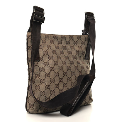 Gucci Monogram Flat Messenger Bag Dark Brown 3 of 11