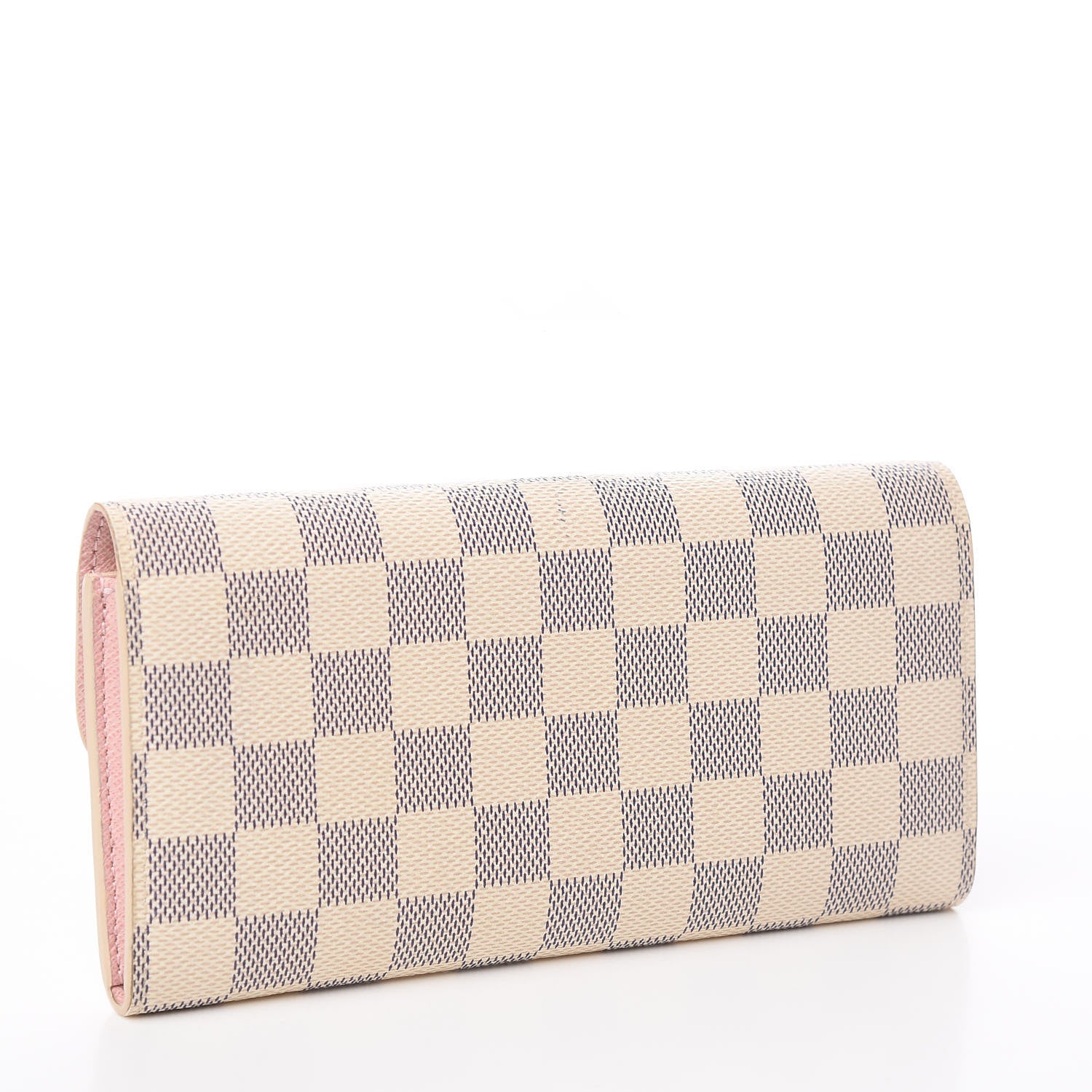 Louis Vuitton Damier Azur Emilie Wallet Rose Ballerine 3 of 12