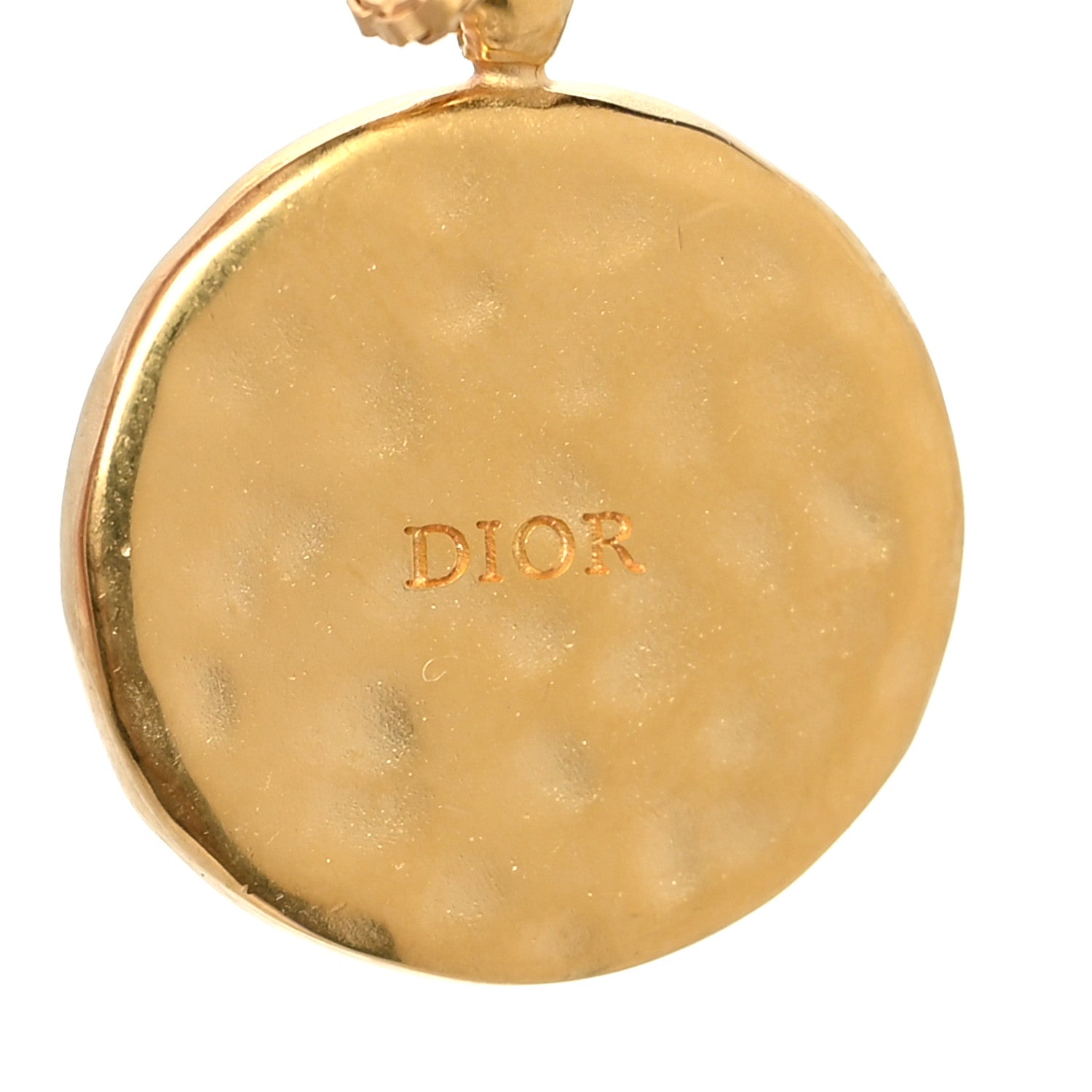 Christian Dior Metal Pendant Necklace Aged Gold 5 of 5