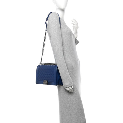 Chanel Lambskin Quilted New Medium Boy Flap Navy 2 of 10