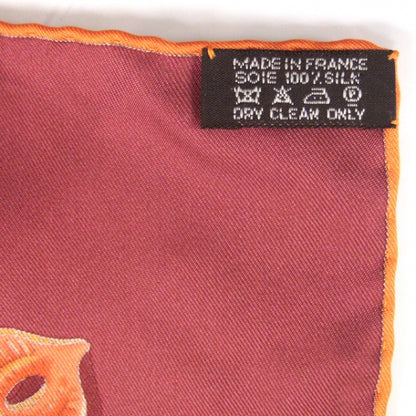Hermes Silk La Charmante Aux Animaux Scarf 90 Burgundy 6 of 6