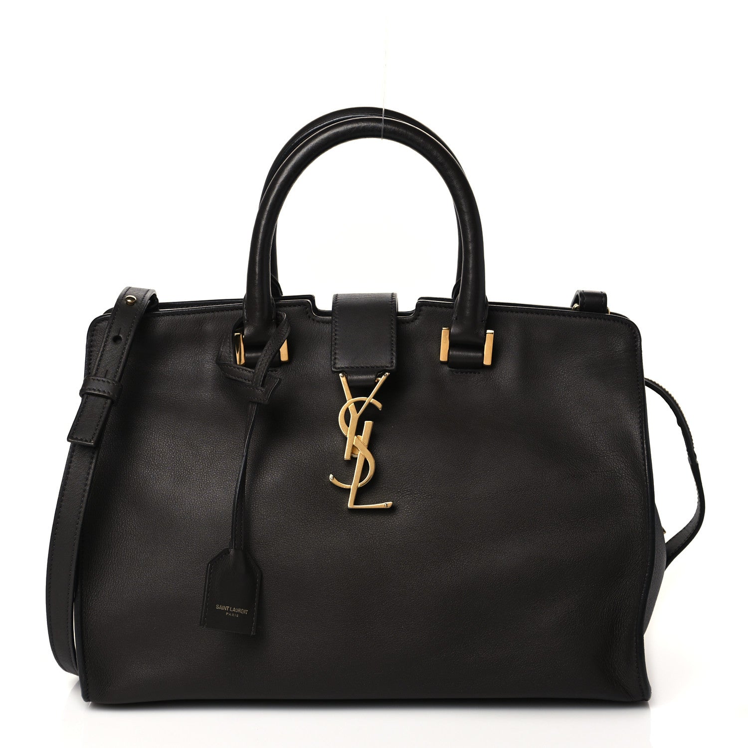 Saint Laurent Calfskin Small Monogram Cabas Black 1 of 10