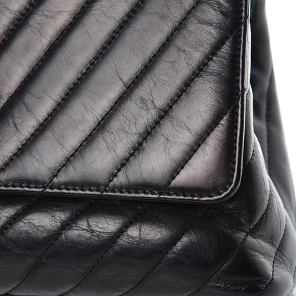Chanel Calfskin Chevron Quilted Small Coco Handle Flap Black 8 of 11