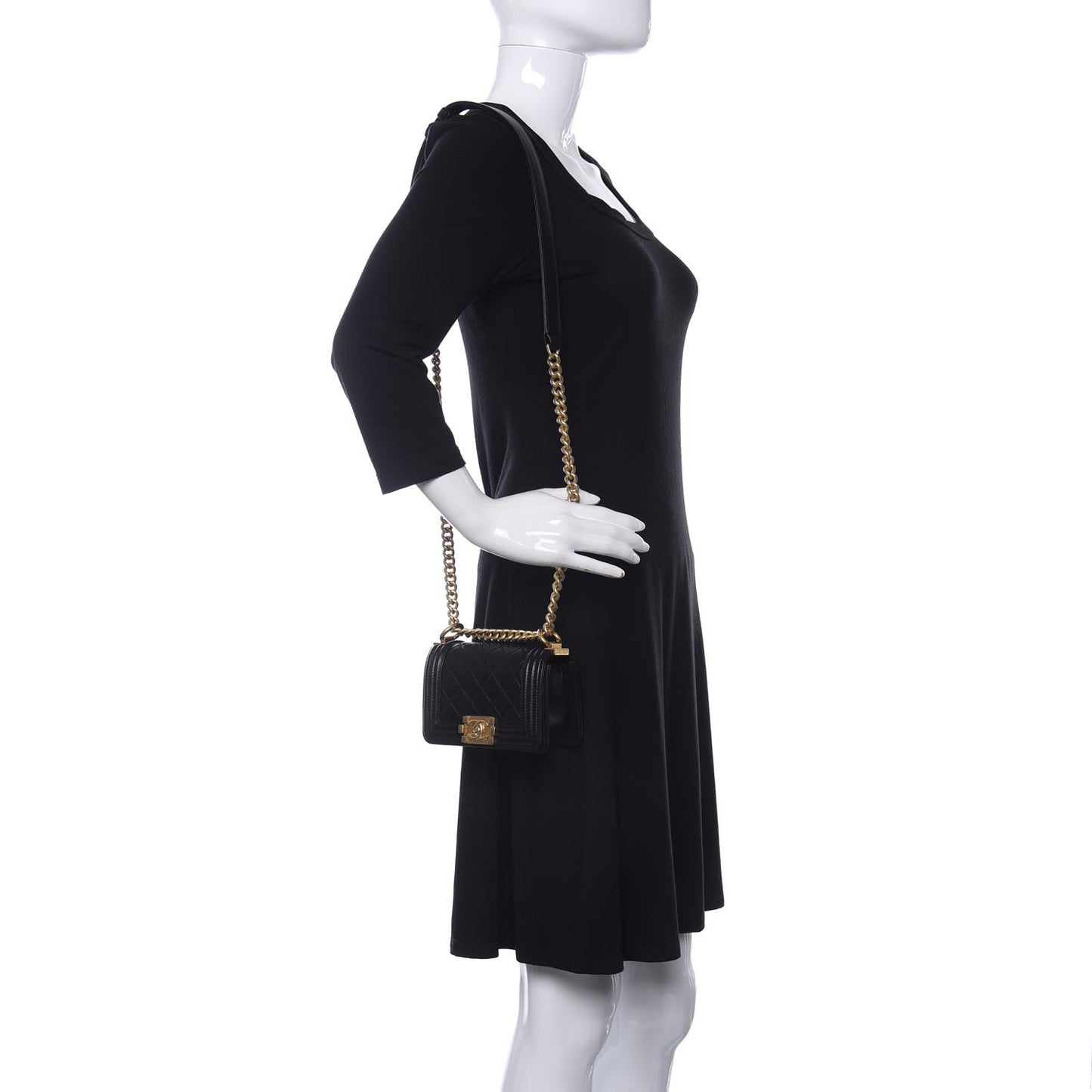 Lambskin Quilted Mini Boy Flap Black