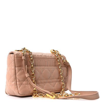 Christian Dior Calfskin Cannage Small Caro Bag Rose De Vents 3 of 10