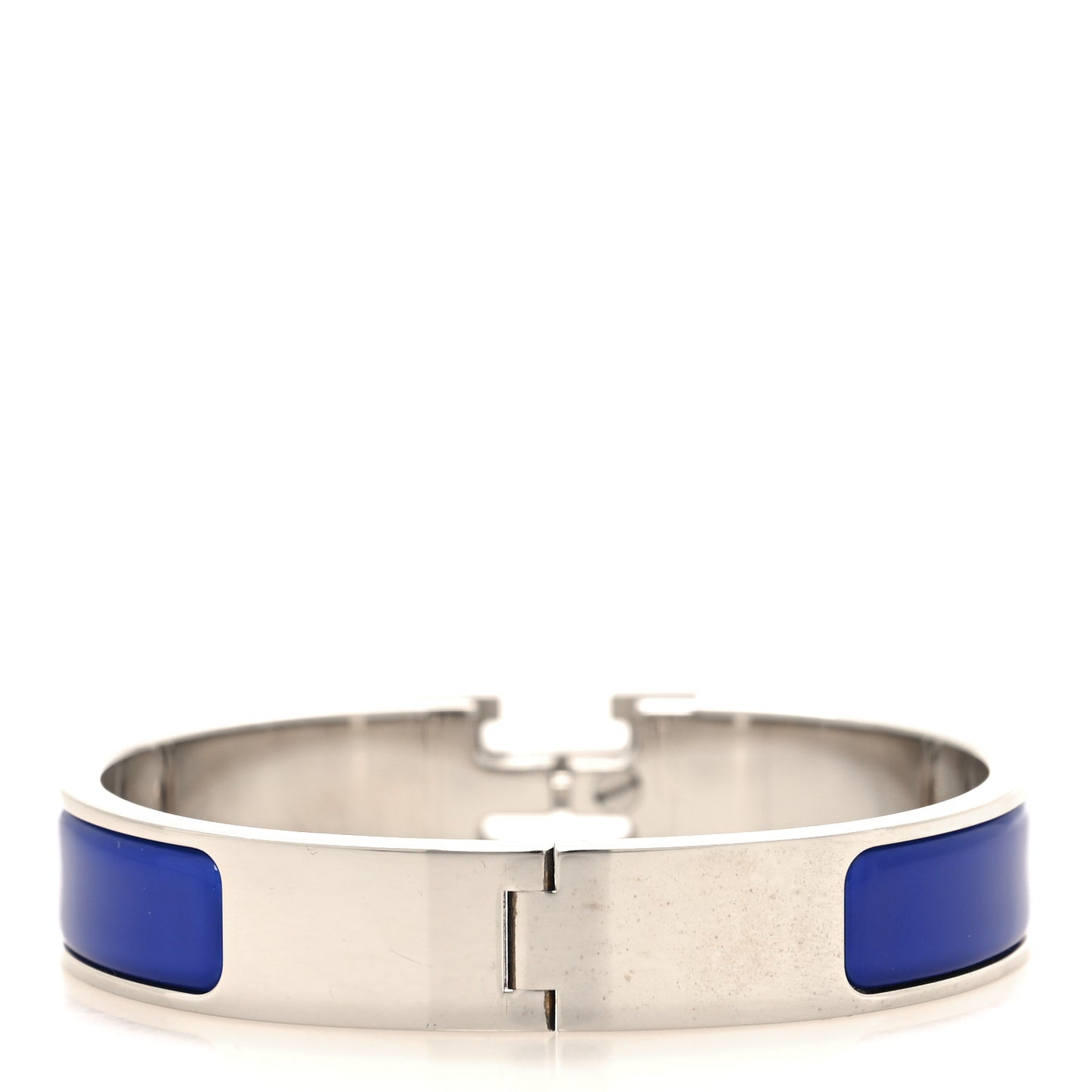 Narrow Enamel Clic Clac H Bracelet PM Bleu Electrique