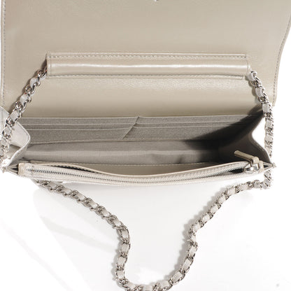 Chanel Caviar Sevruga Wallet on Chain Silver 6 of 9
