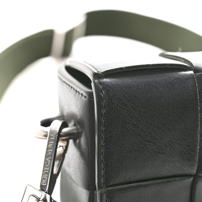 Bottega Veneta Calfskin Maxi Intreccio Cassette With Strap Bag Dark Green 12 of 16
