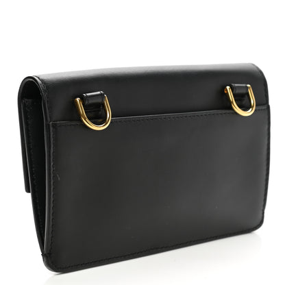 Fendi Vitello King Mini Flat Baguette Black 2 of 8