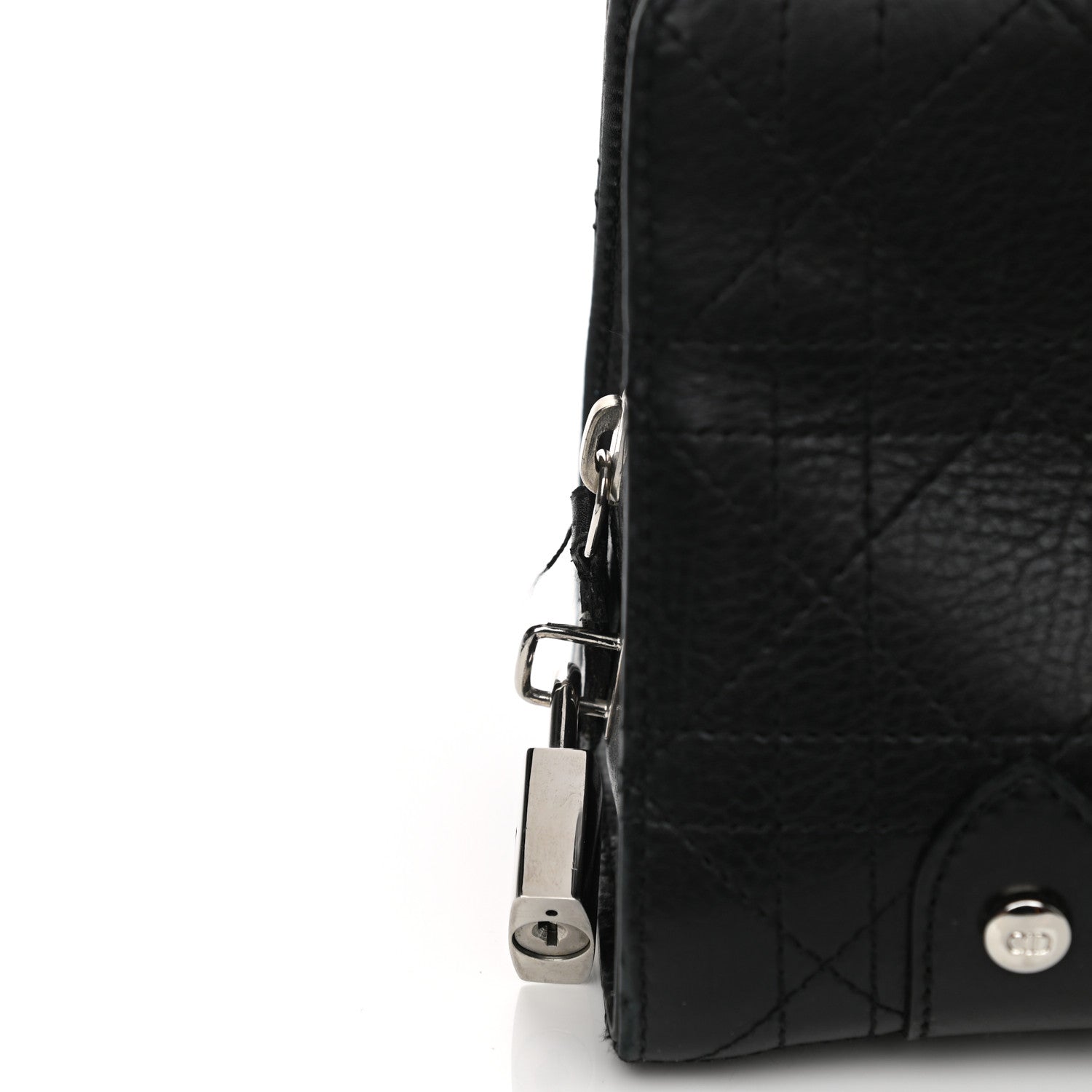 Christian Dior Calfskin Cannage Stitched Small Lady East West Lady Dior Black 14 of 16