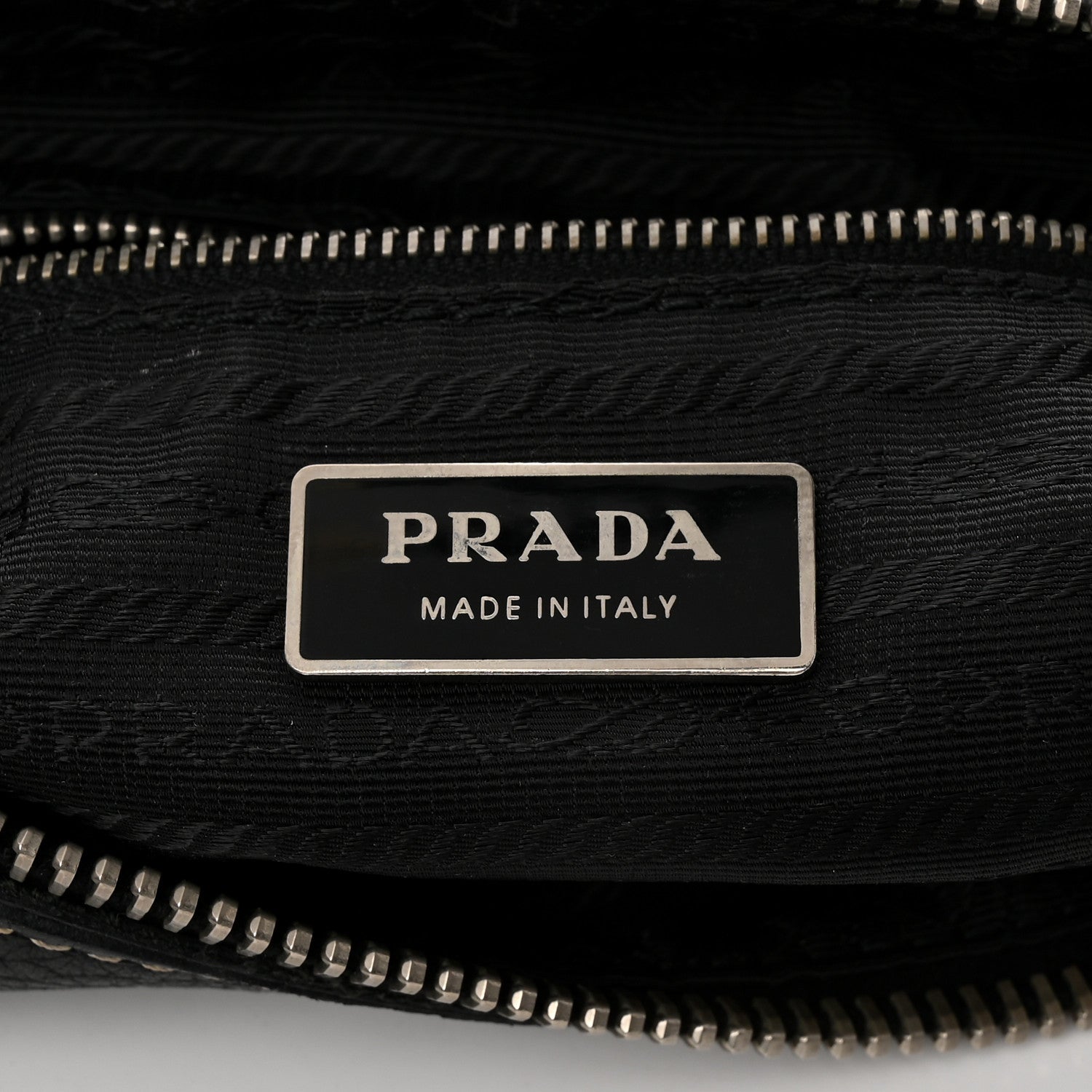 Prada Vitello Front Pockets Shoulder Bag Black 6 of 11