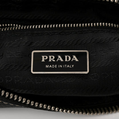 Prada Vitello Front Pockets Shoulder Bag Black 6 of 11