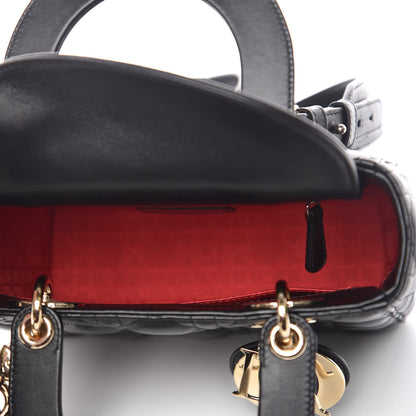 Christian Dior Lambskin Cannage Small Lucky Badges My Lady Dior Black 5 of 10