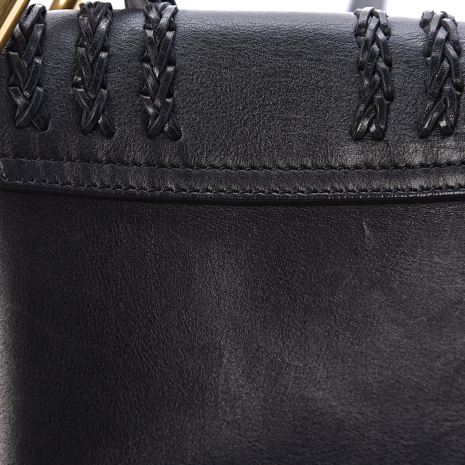 Chloe Calfskin Braided Mini Hudson Shoulder Bag Black 9 of 9