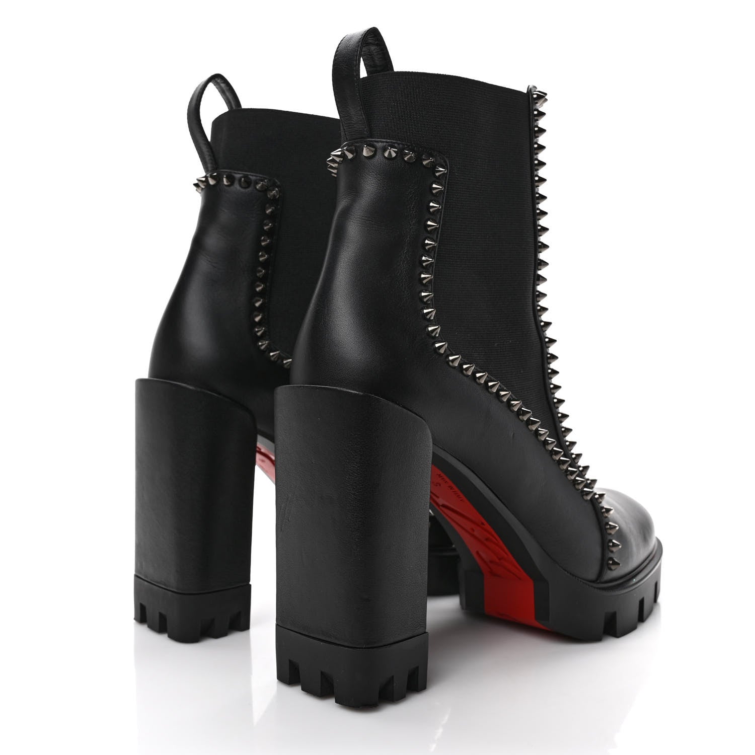 Christian Louboutin Nappa Out Line Spike Lug 100 Boots 40 Black 4 of 7