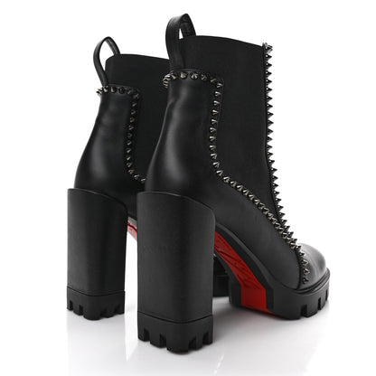 Christian Louboutin Nappa Out Line Spike Lug 100 Boots 40 Black 4 of 7