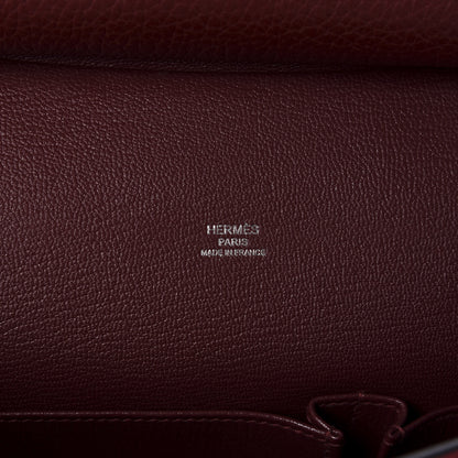 Hermes Taurillon Clemence Bi-Color Jypsiere 28 Rouge H Rouge Casaque 8 of 10