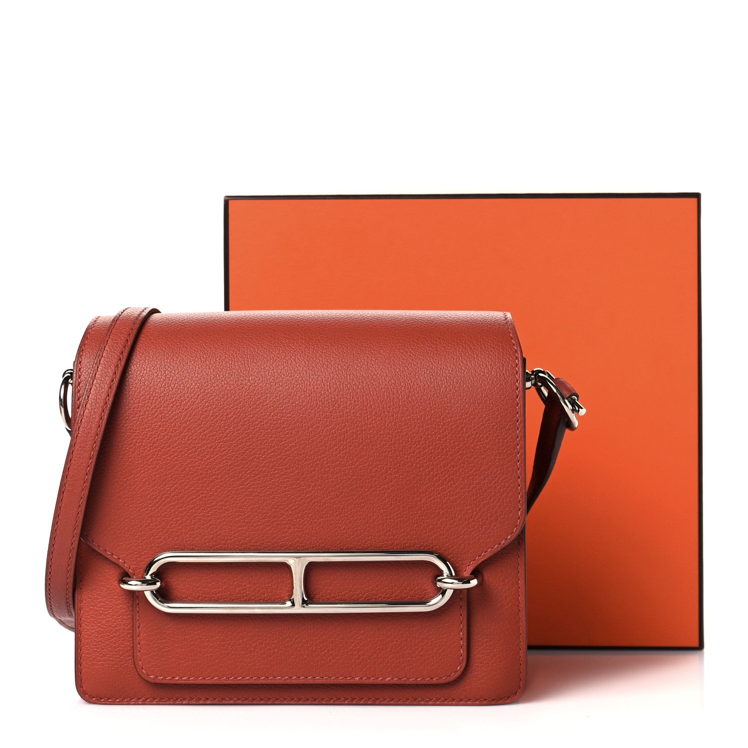 Hermes Evercolor Verso Mini Sac Roulis Brique Caramel 11 of 11
