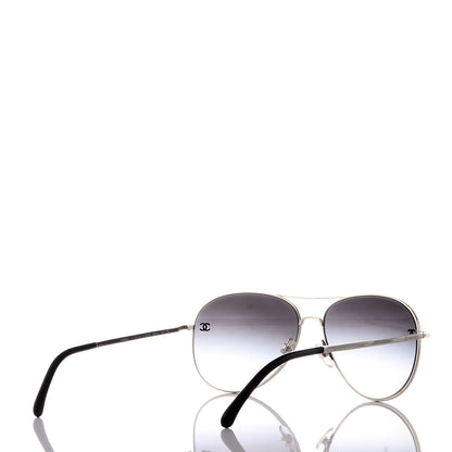 Chanel Aviator CC Sunglasses 4189-T-Q Silver 4 of 8