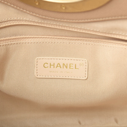 Chanel Grained Calfskin Handle Clutch Beige 6 of 7