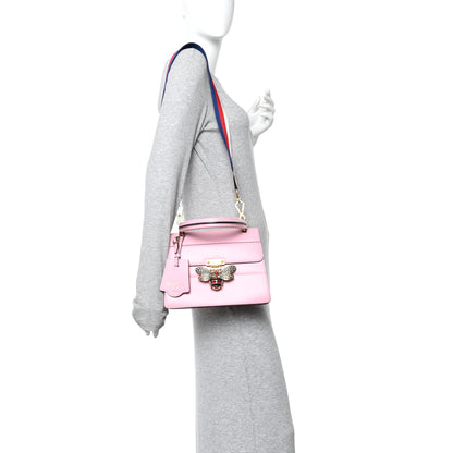 Gucci Calfskin Sylvie Web Small Queen Margaret Top Handle Bag Sugar Pink 2 of 10