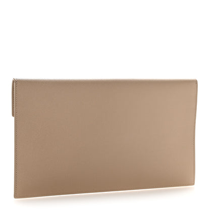 Saint Laurent Grain De Poudre Uptown Pouch Dark Beige 3 of 10