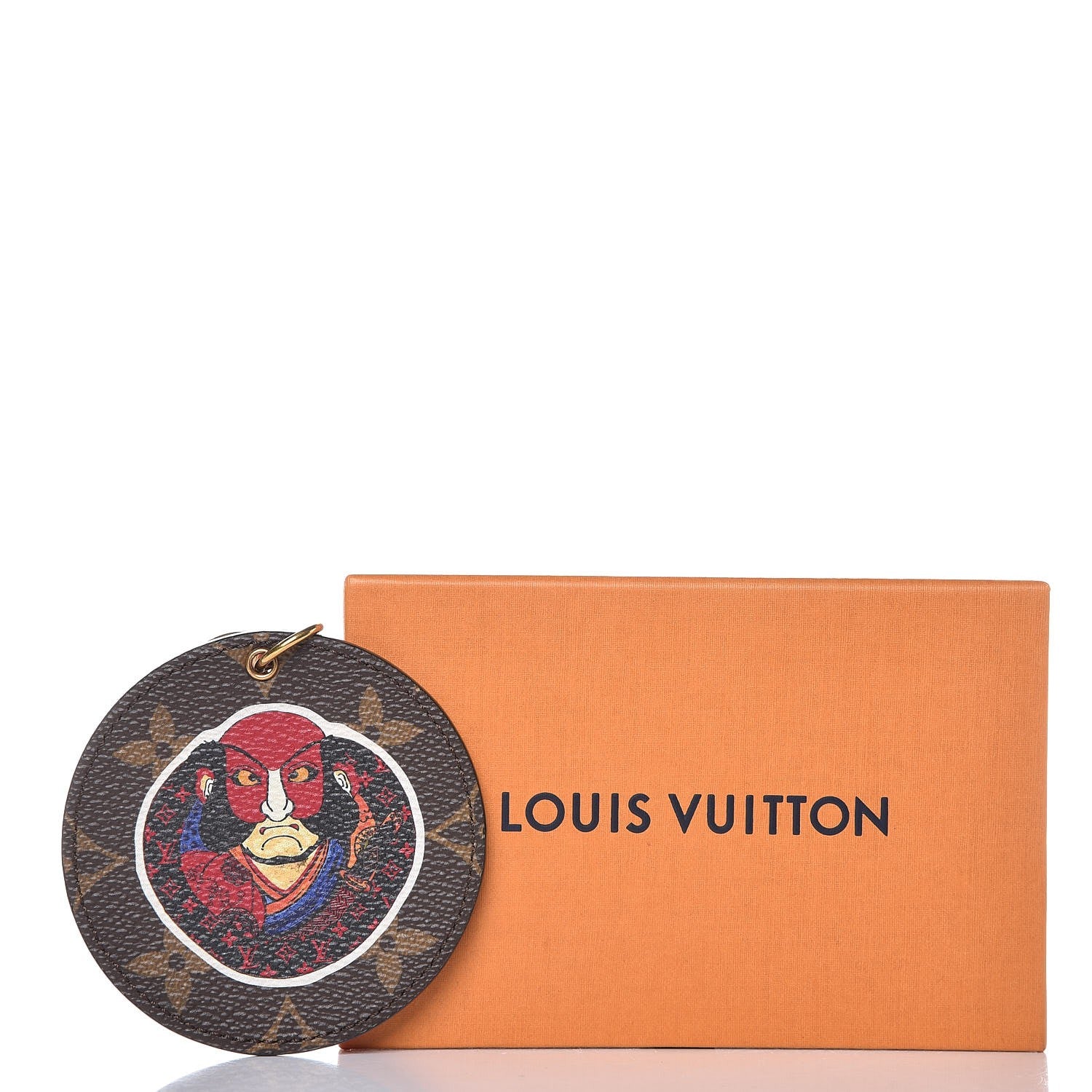 Louis Vuitton Monogram Illustre Kabuki Bag Charm Key Ring 4 of 4