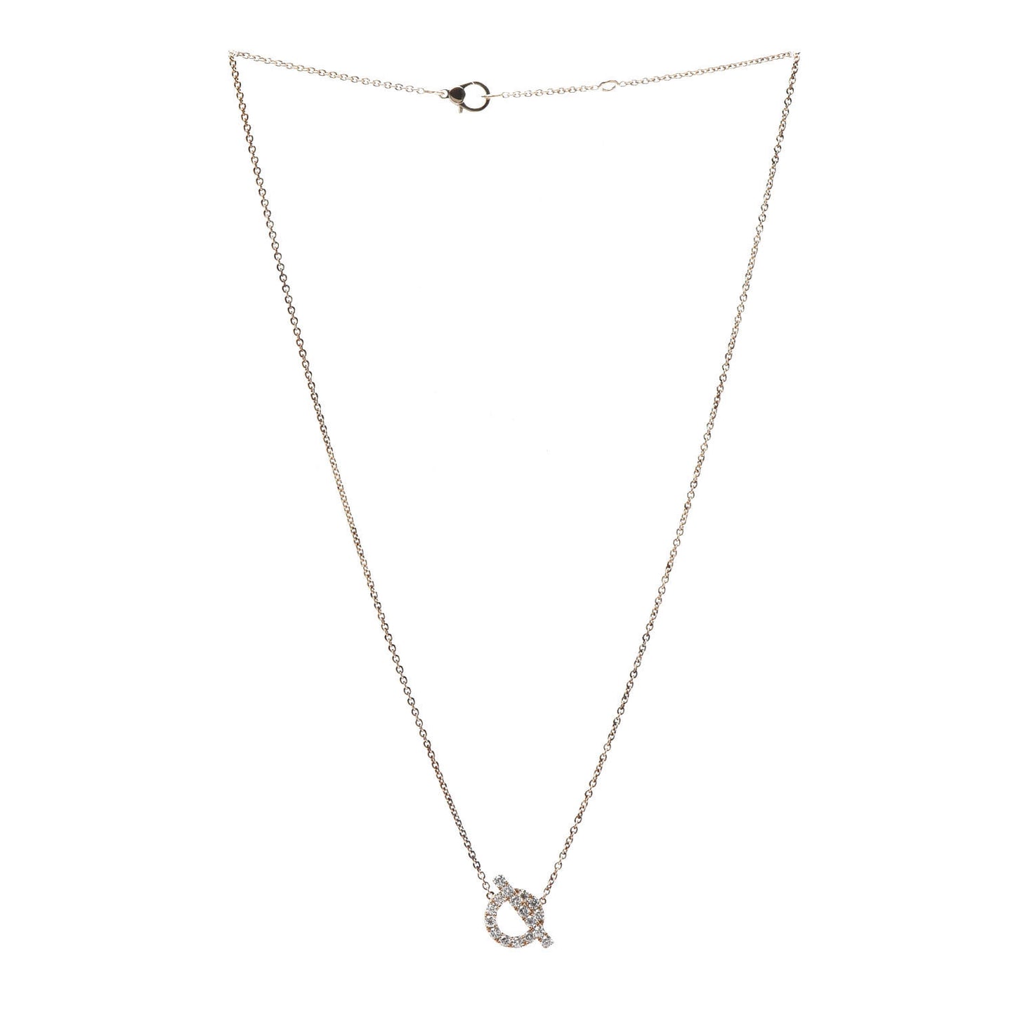 18K Rose Gold Diamond Finesse Pendant Necklace