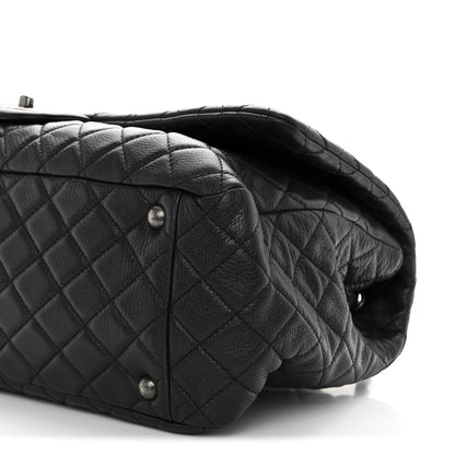 Chanel Calfskin Quilted XXL Travel Flap Bag Black 10 of 11