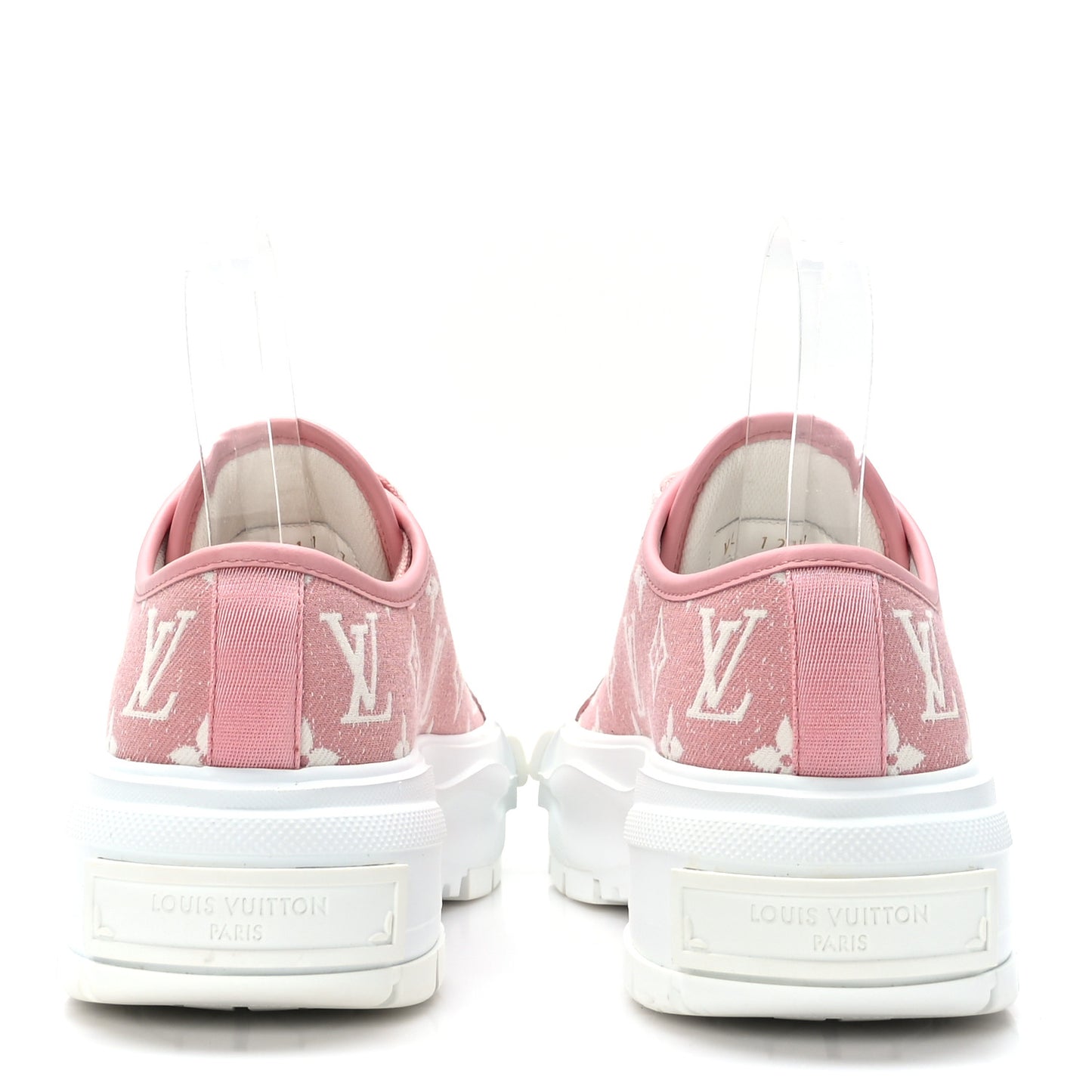 Denim Monogram Squad Sneakers 37 Pink