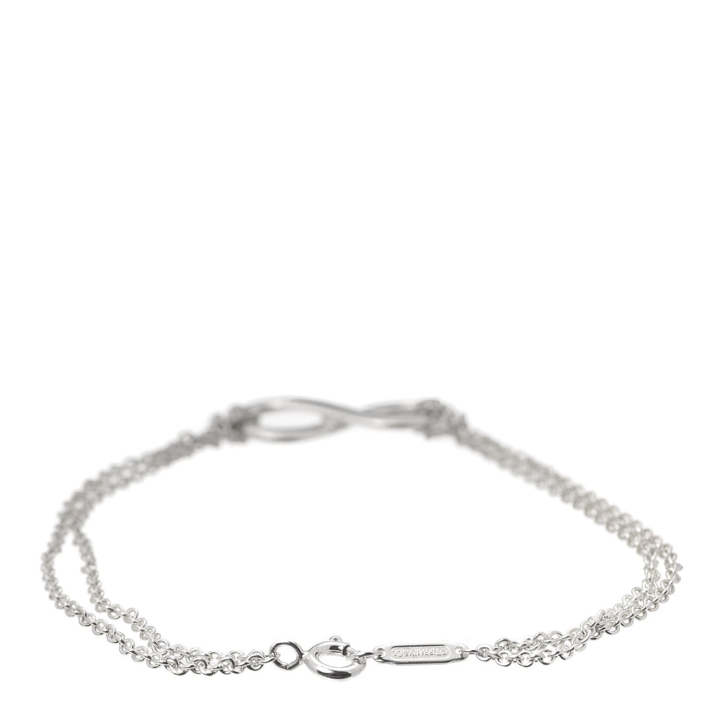 Sterling Silver Infinity Double Chain Bracelet