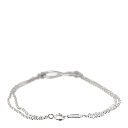 Tiffany Sterling Silver Infinity Double Chain Bracelet 3 of 5