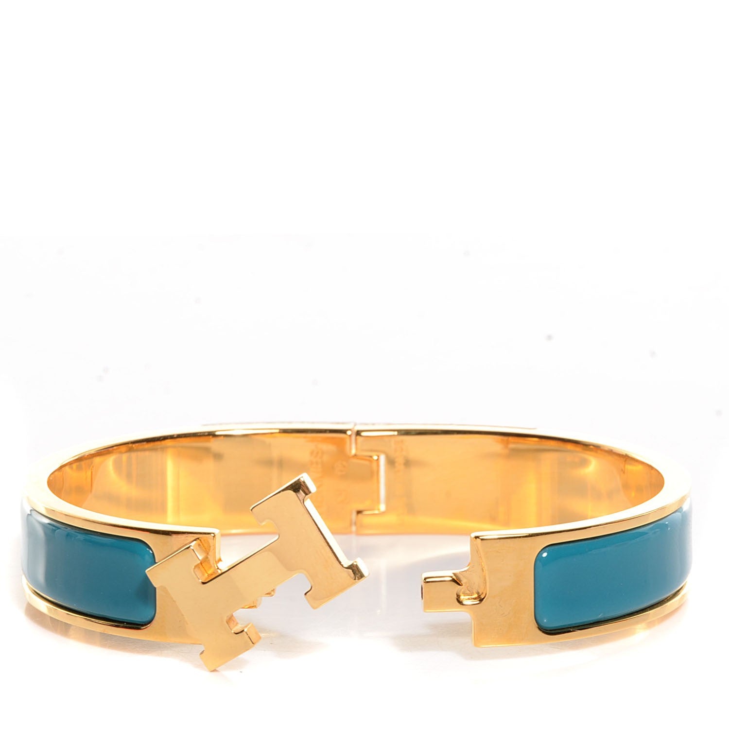 Hermes Enamel Clic H Bracelet Narrow PM Bleu Indien 3 of 6