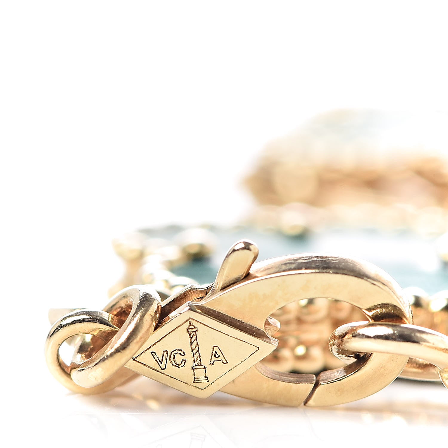 Van Cleef & Arpels 18K Yellow Gold Malachite 5 Motifs Vintage Alhambra Bracelet 5 of 6