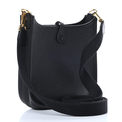 Hermes Taurillon Clemence Evelyne TPM Black 3 of 11