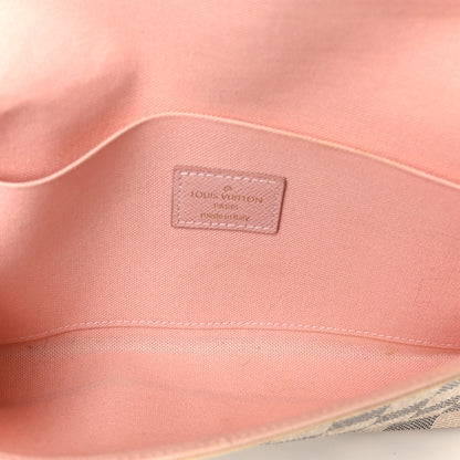 Louis Vuitton Damier Azur Pochette Felicie Chain Wallet Rose Ballerine 5 of 11