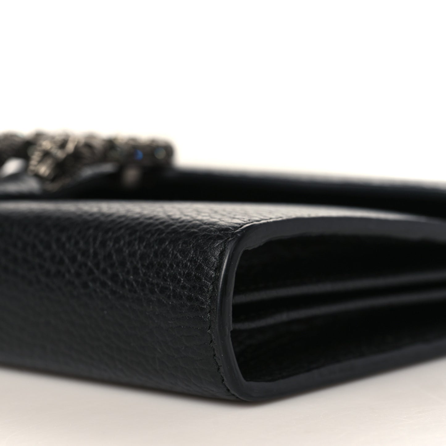 Calfskin Mini Dionysus Chain Wallet Black