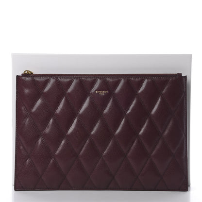 Givenchy Goatskin Quilted Diamond Pouch Aubergine 8 of 8