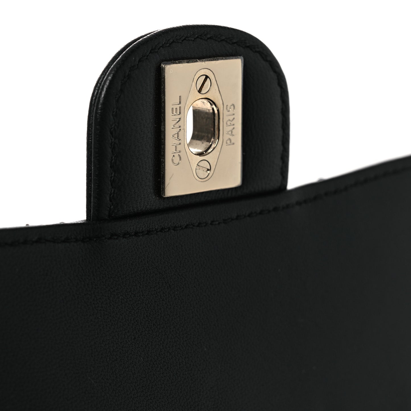 Lambskin Quilted Mini Crystal Top Handle Rectangular Flap Black
