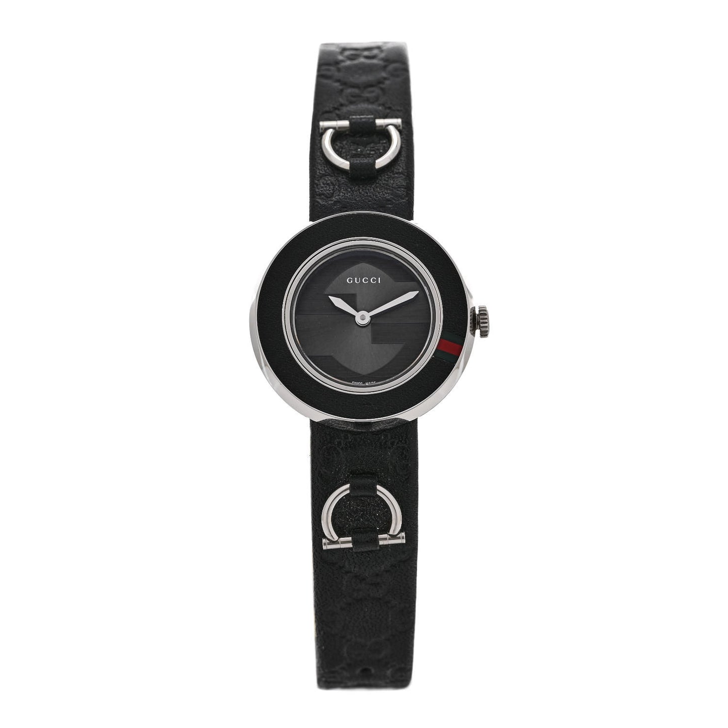 Stainless Steel Calfskin 27mm U-Play Quartz Watch Black