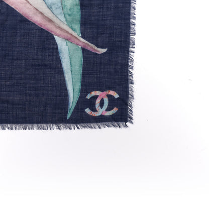 Chanel Cashmere CC Floral Stole Multicolor 4 of 4