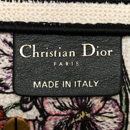 Christian Dior Canvas Embroidered 4 Saisons Été Saddle Bag White Multicolor 6 of 11