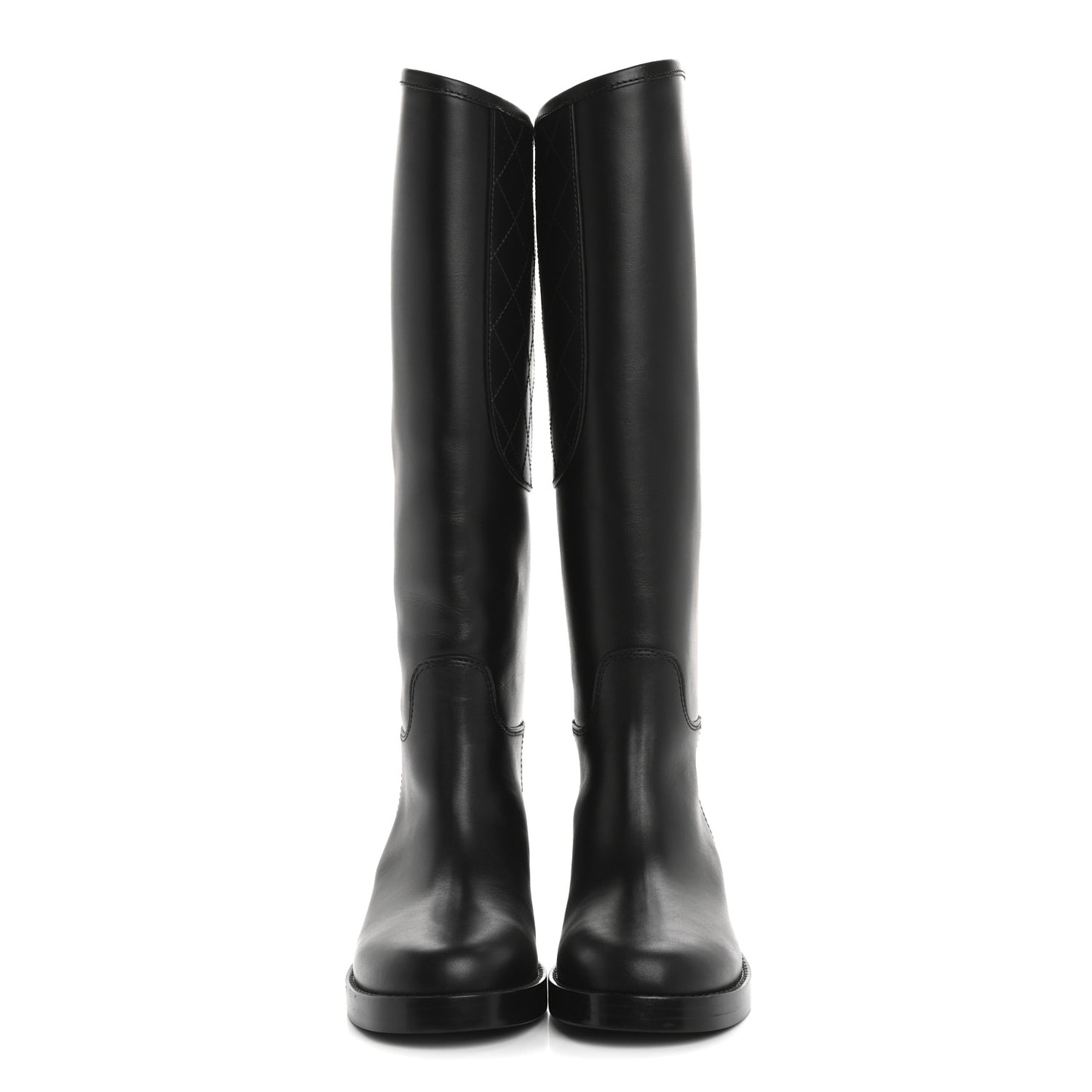 Calfskin Cap Toe CC Riding Boots 38.5 Black