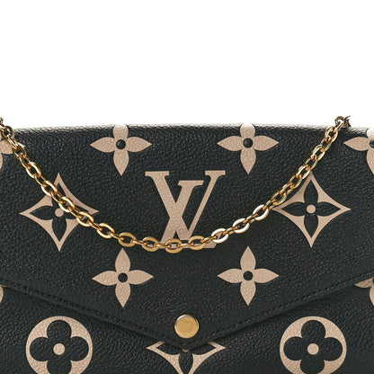 Louis Vuitton Empreinte Monogram Giant Felicie Pochette Black Beige 7 of 9