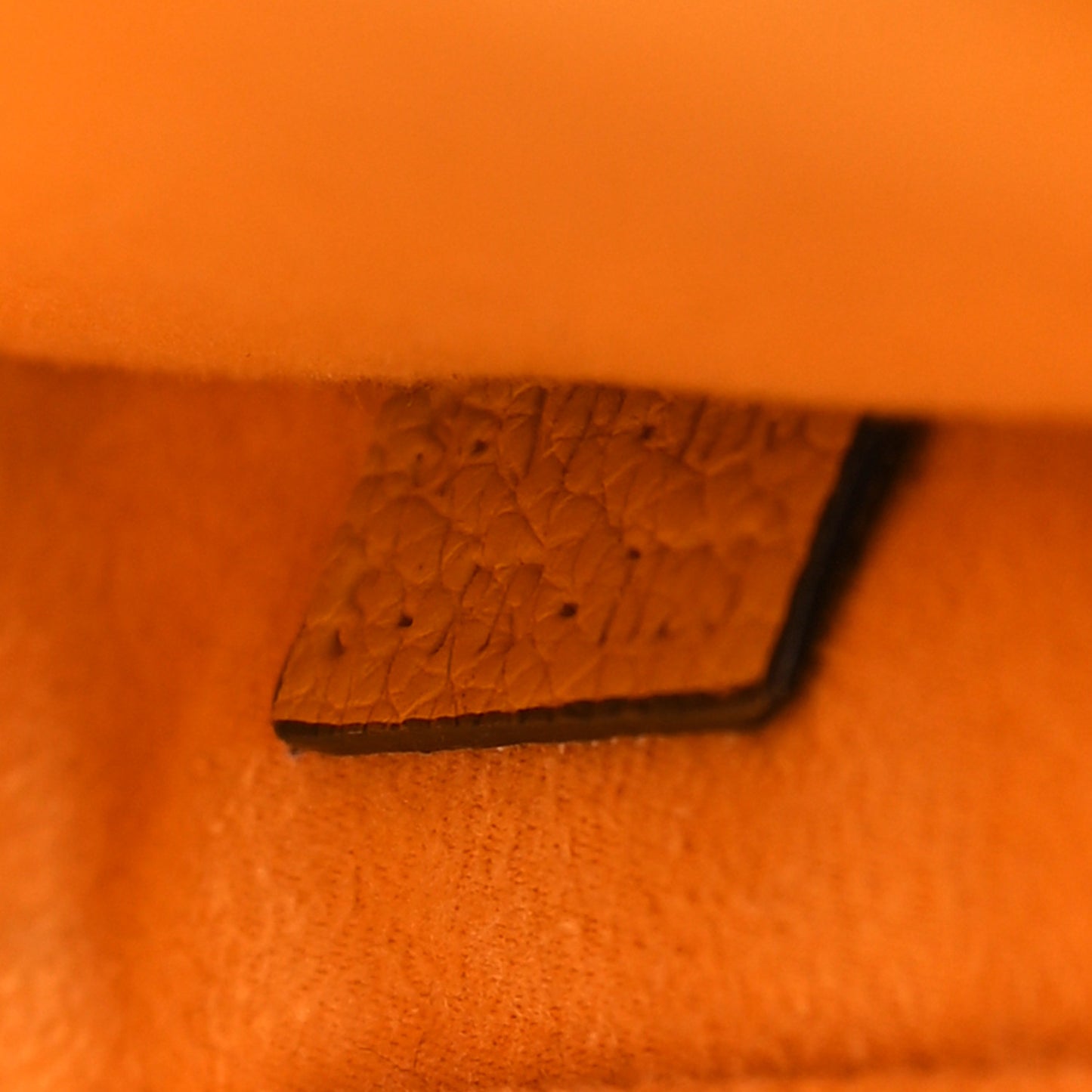 Drummed Calfskin Nano Luggage Ocre