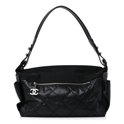 Chanel Coated Canvas Paris Biarritz Hobo Black 1 of 14